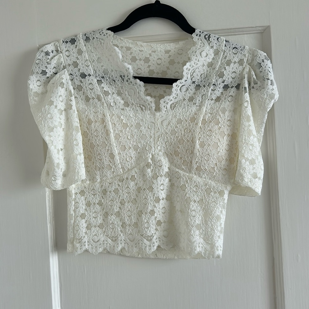 White Lace Top